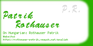patrik rothauser business card